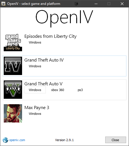 OpenIV 1.6 para GTA 4